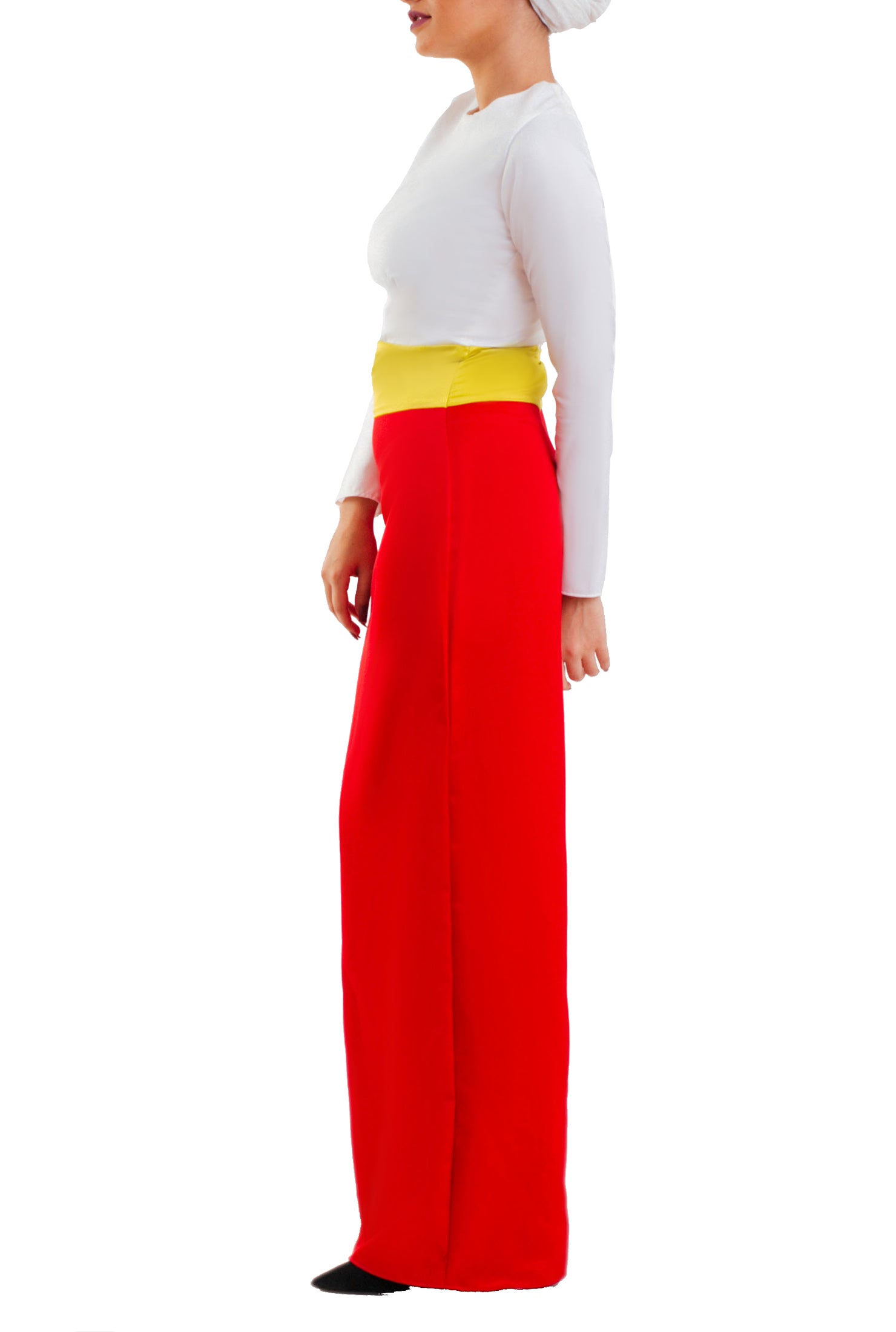 Long Dry Stan Dress - White & Red