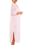 Buttonless Long Chemise - Pink