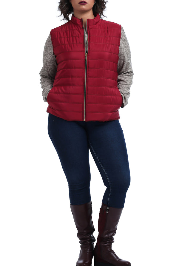 Padded Vest - Maroon