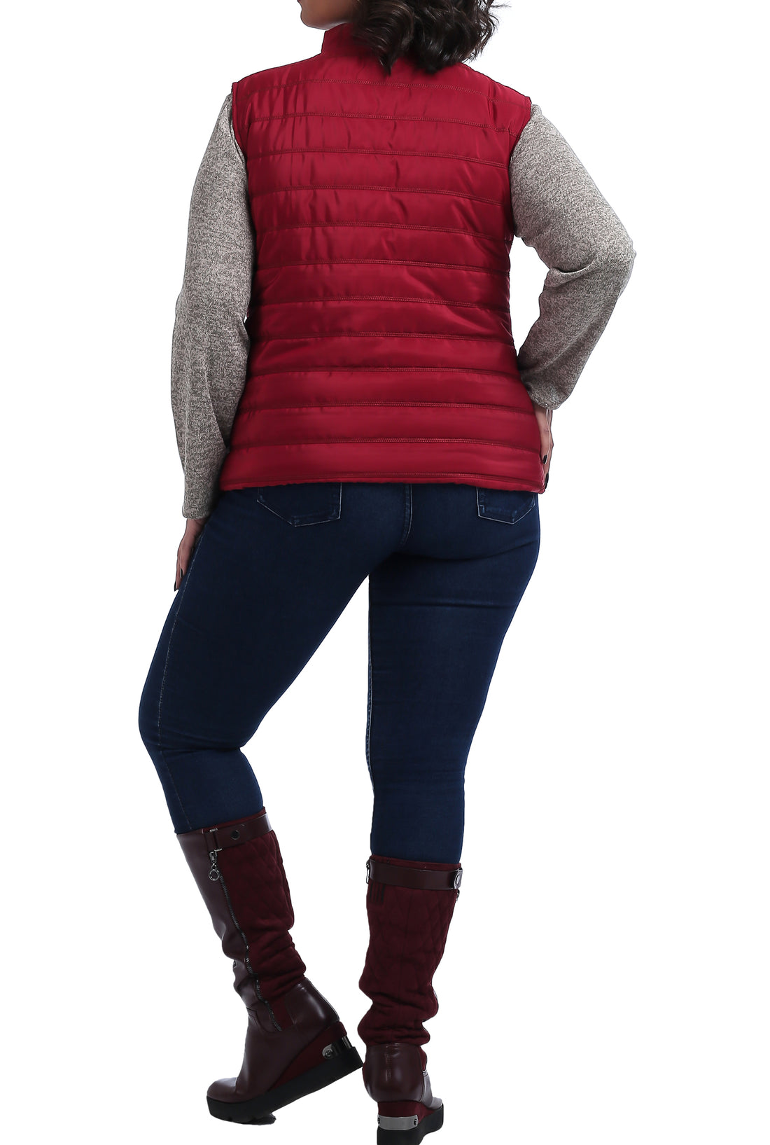 Padded Vest - Maroon