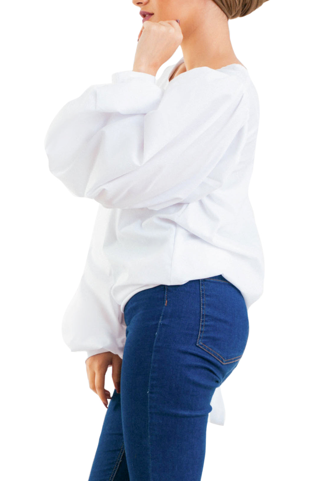 Puff Blouse -Long Sleeves- White