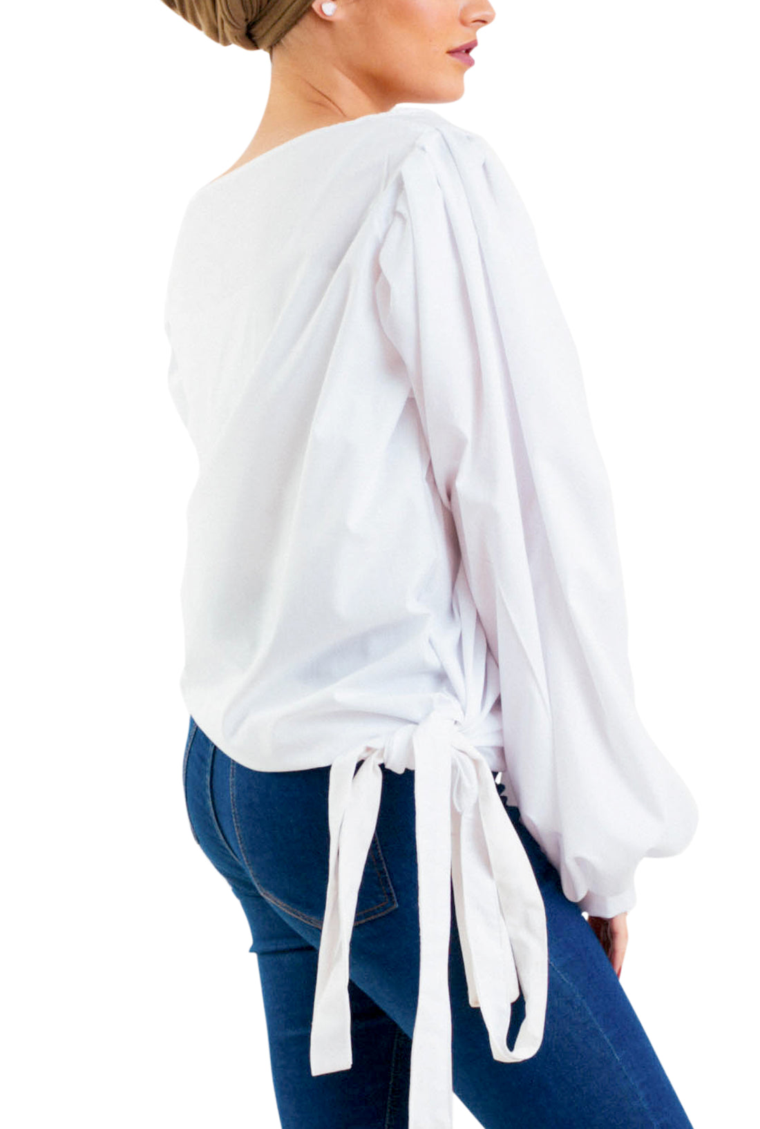 Puff Blouse -Long Sleeves- White