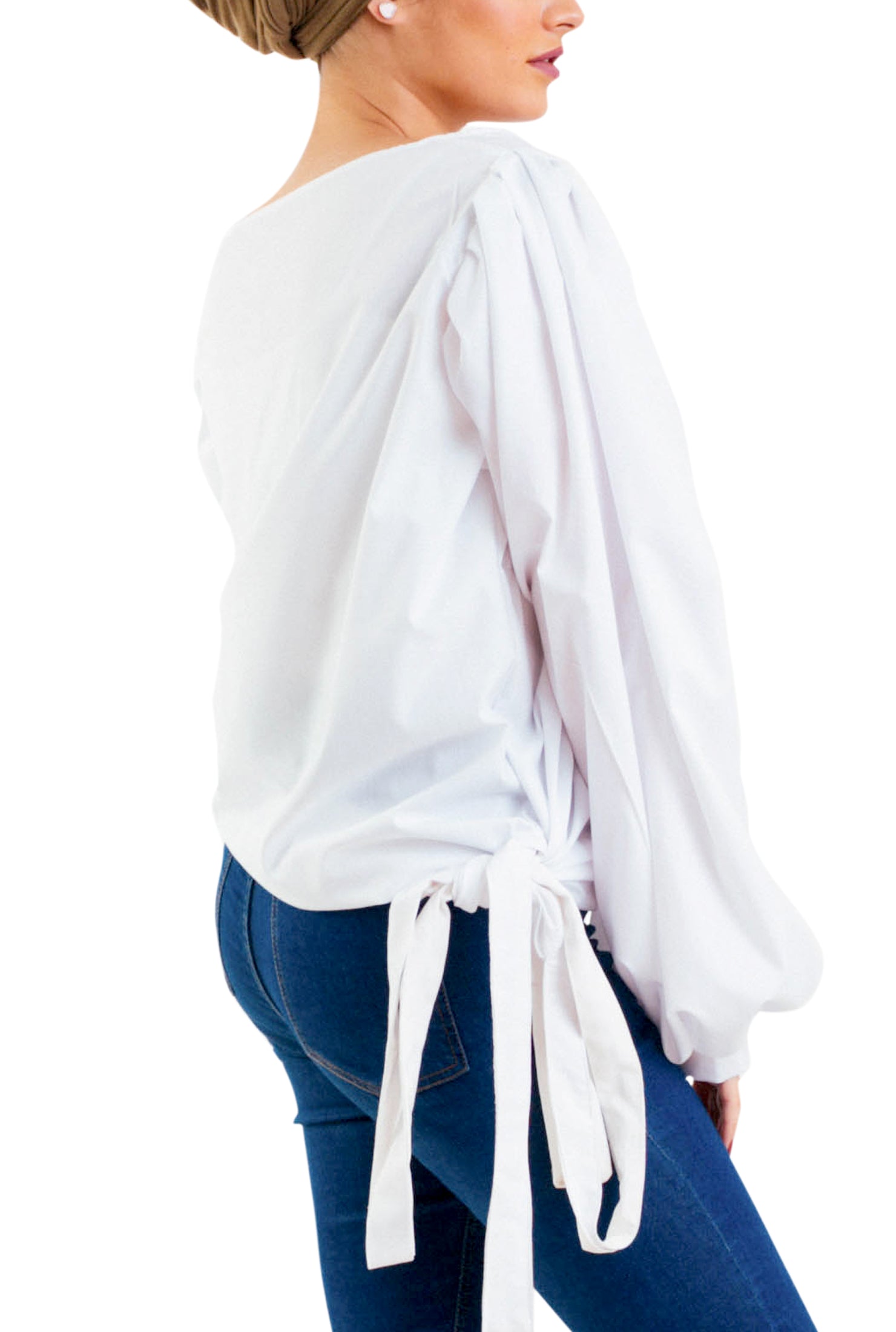 Puff Blouse -Long Sleeves- White