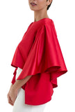 Royal Butterfly Sleeves Blouse - Red