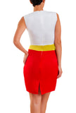 Short Dry Stan Dress - White & Red