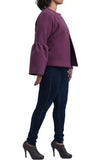 Short Flounced Coat - Purple