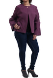 Short Flounced Coat - Purple