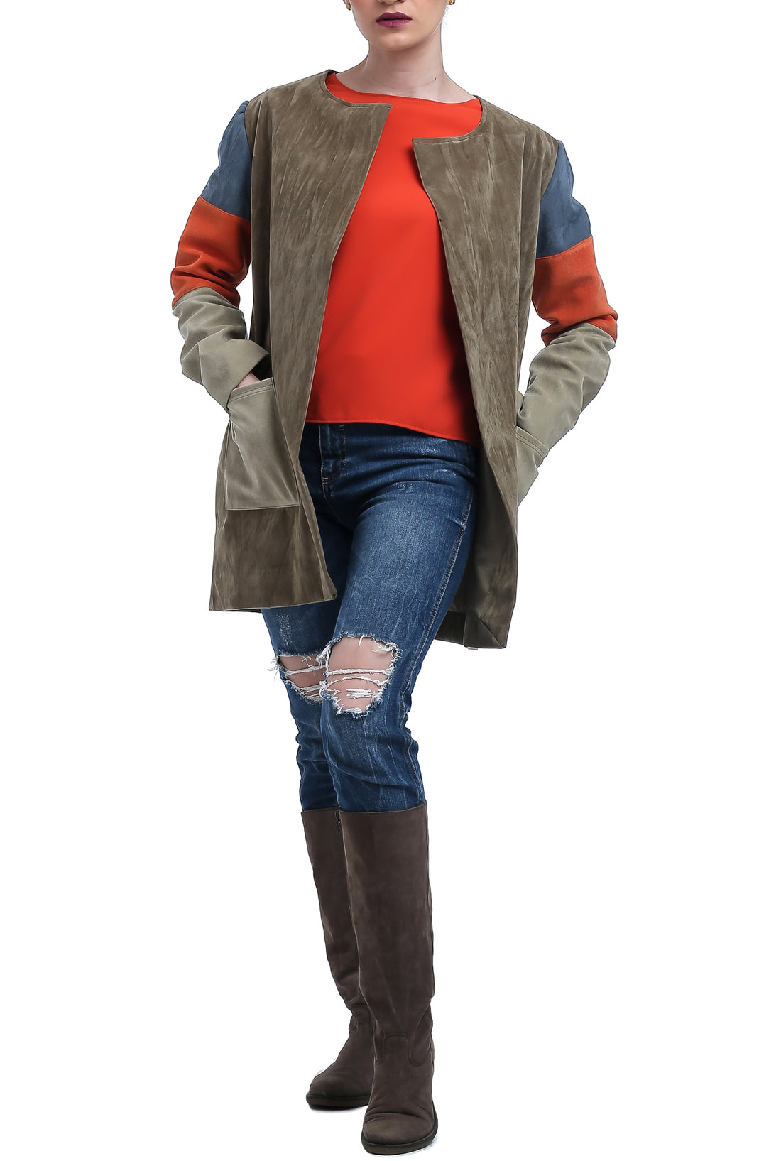 The Colorful Suede Jacket