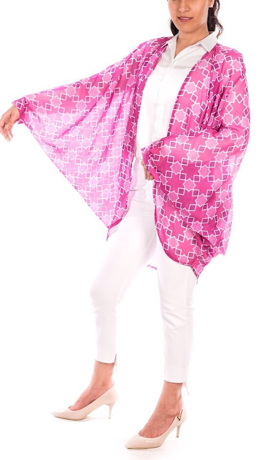 The Pink Butterfly Kimono