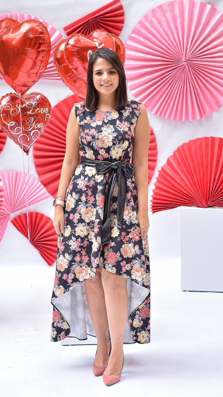 High-Low Floral Dress