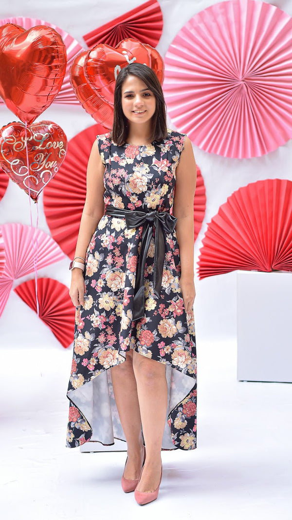 High-Low Floral Dress