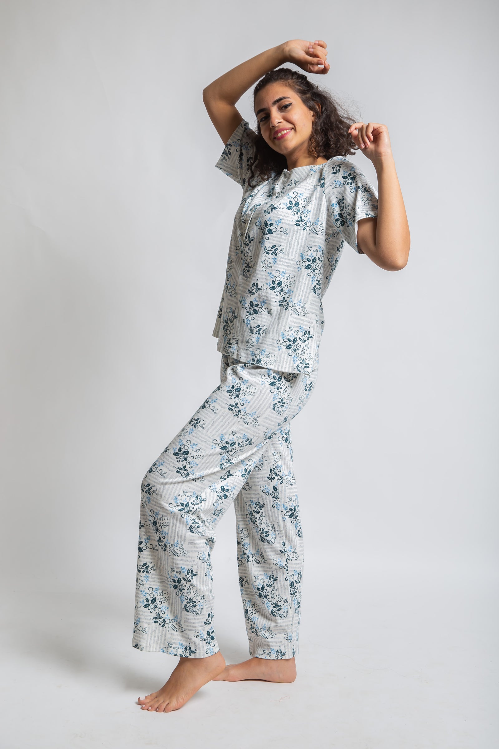The Original Short Sleeve Pjs Set White