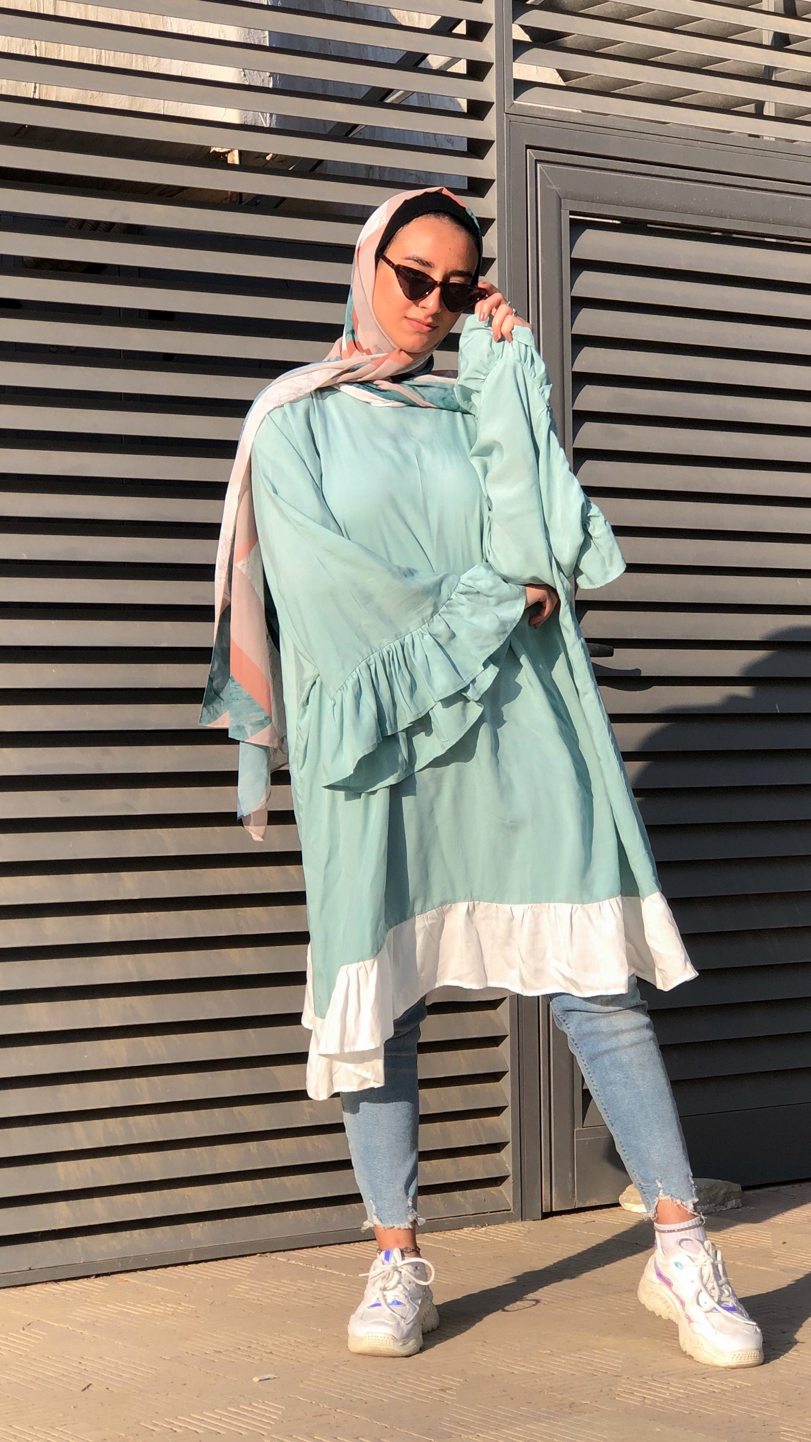 Oversized Wide Blouse - Mint