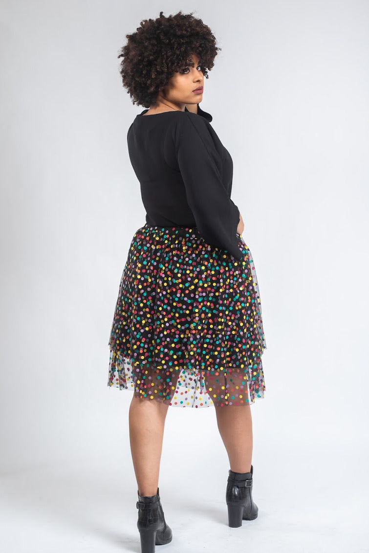 Cotton Candy Tulle Skirt - Black