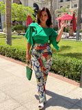 The African crepe pants - Green