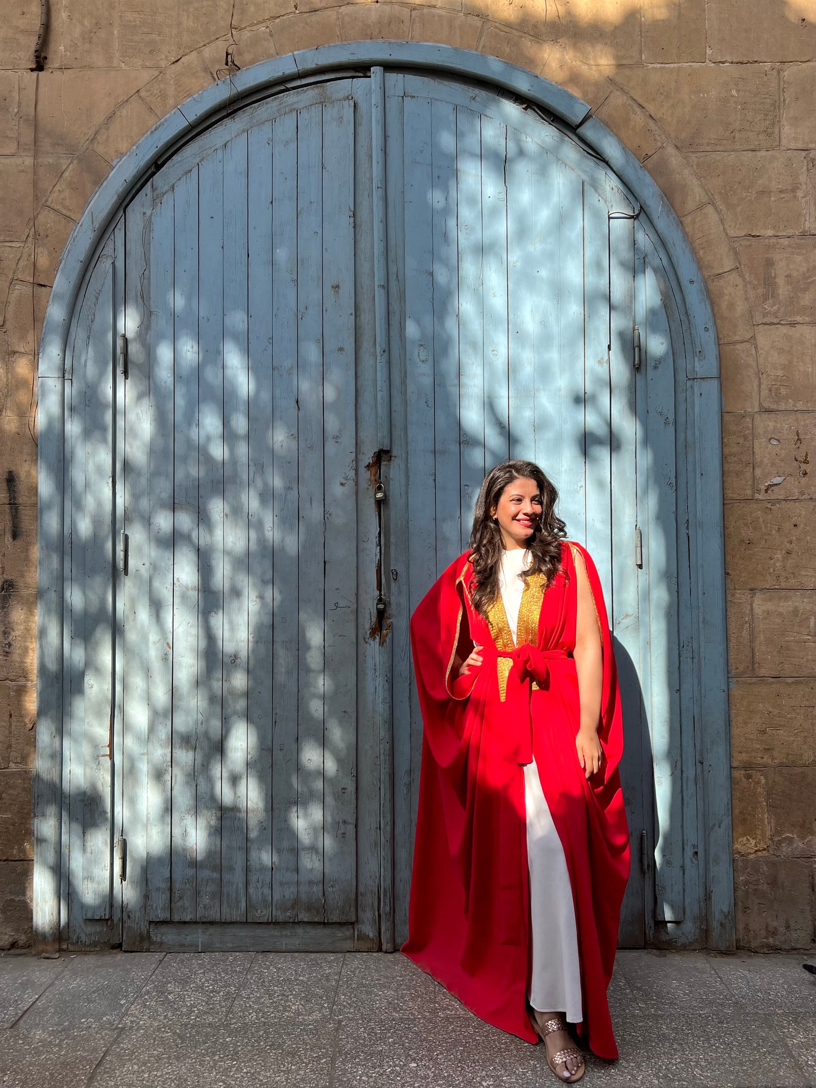 The lady in red kaftan- Red