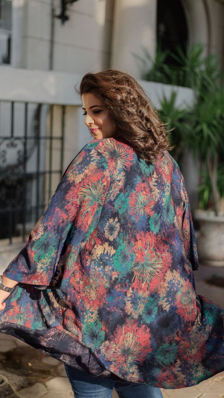 Colorful Leaves Kimono