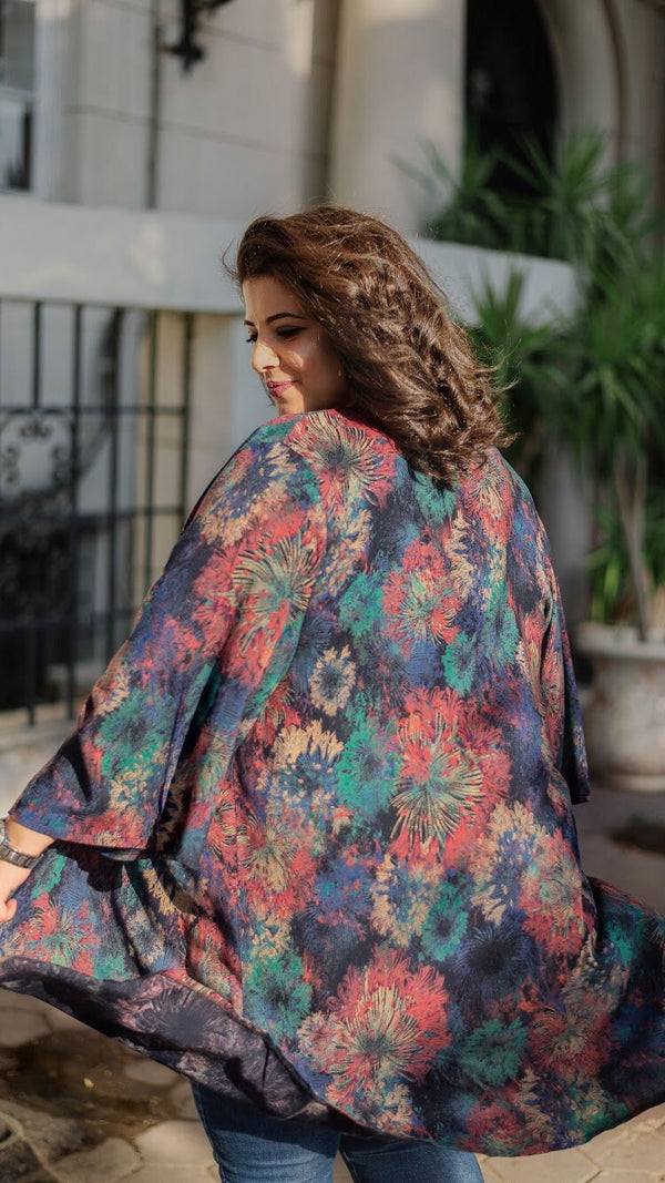 Colorful Leaves Kimono