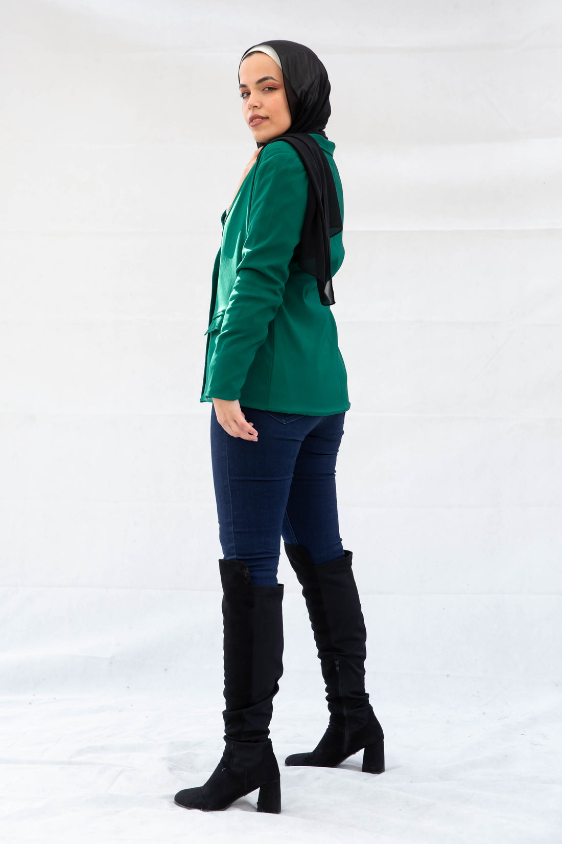The green blazer  - green