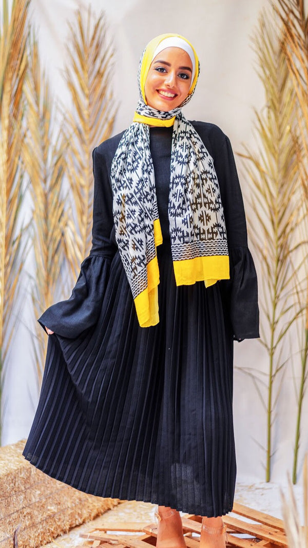 Accordion Pleated Skirt - Black
