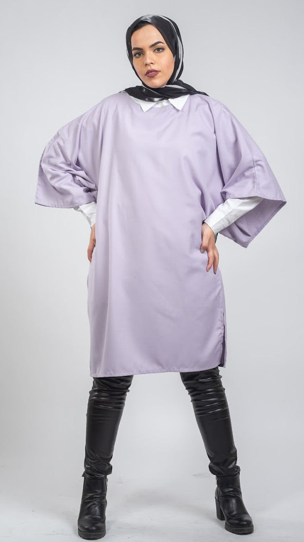 Oversized Wide Blouse - Lavendar