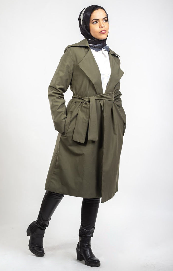 Trench Coat - Army Green
