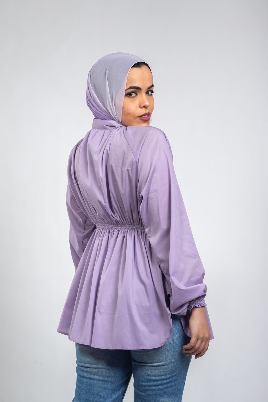 Daisy Wide Blouse - Lilac