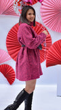Wool Pullover Dress-Fuchsia