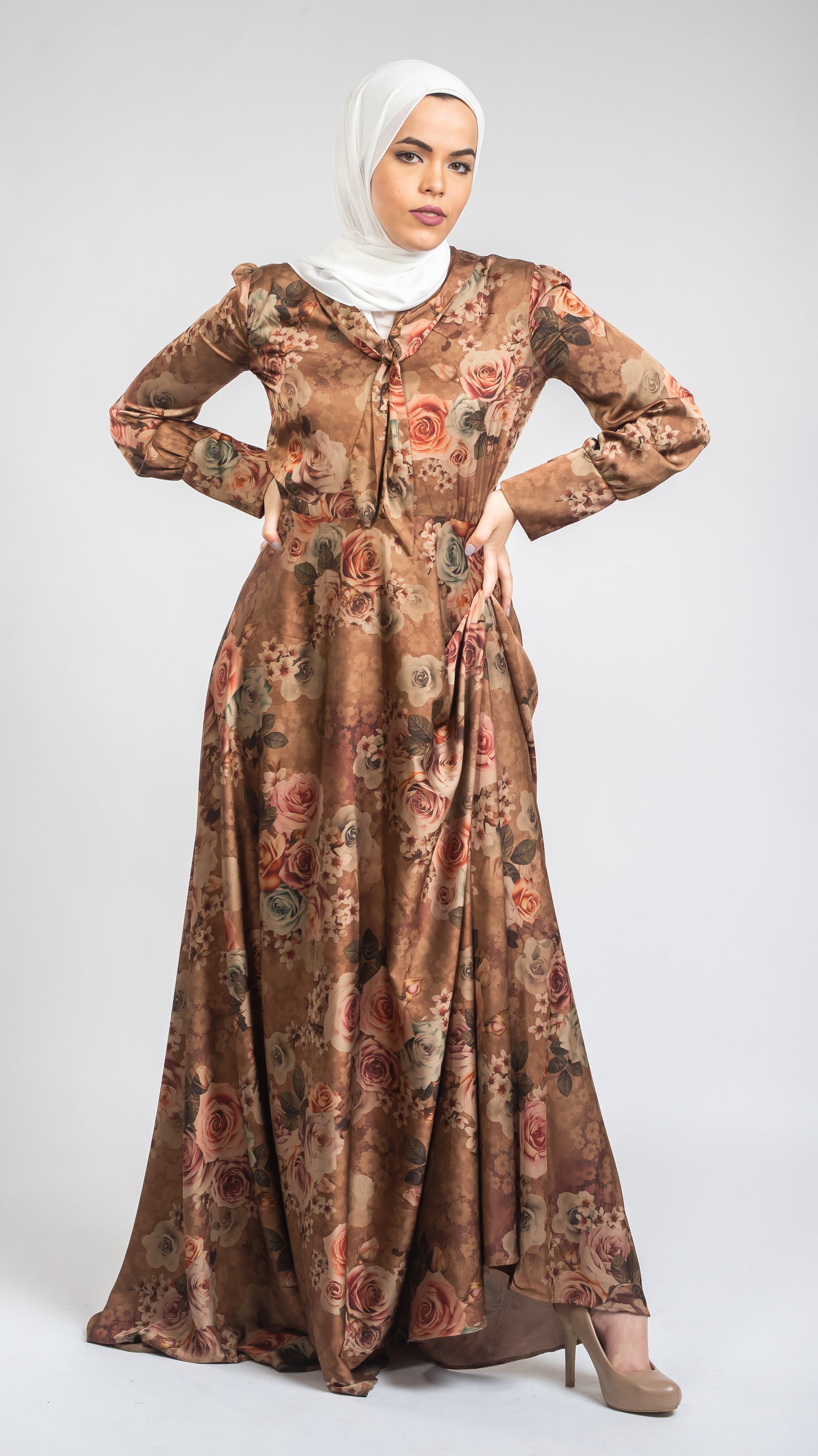 Jasmine Silk Dress - Gold