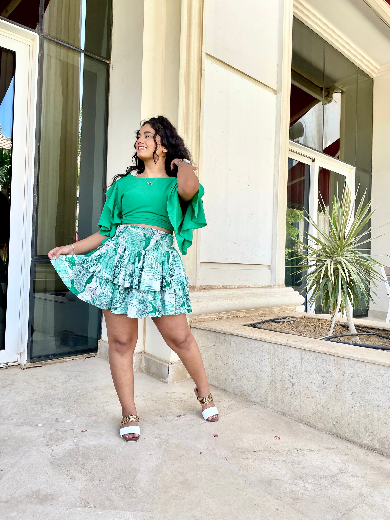 2 piece Hawaiian Dress - Green