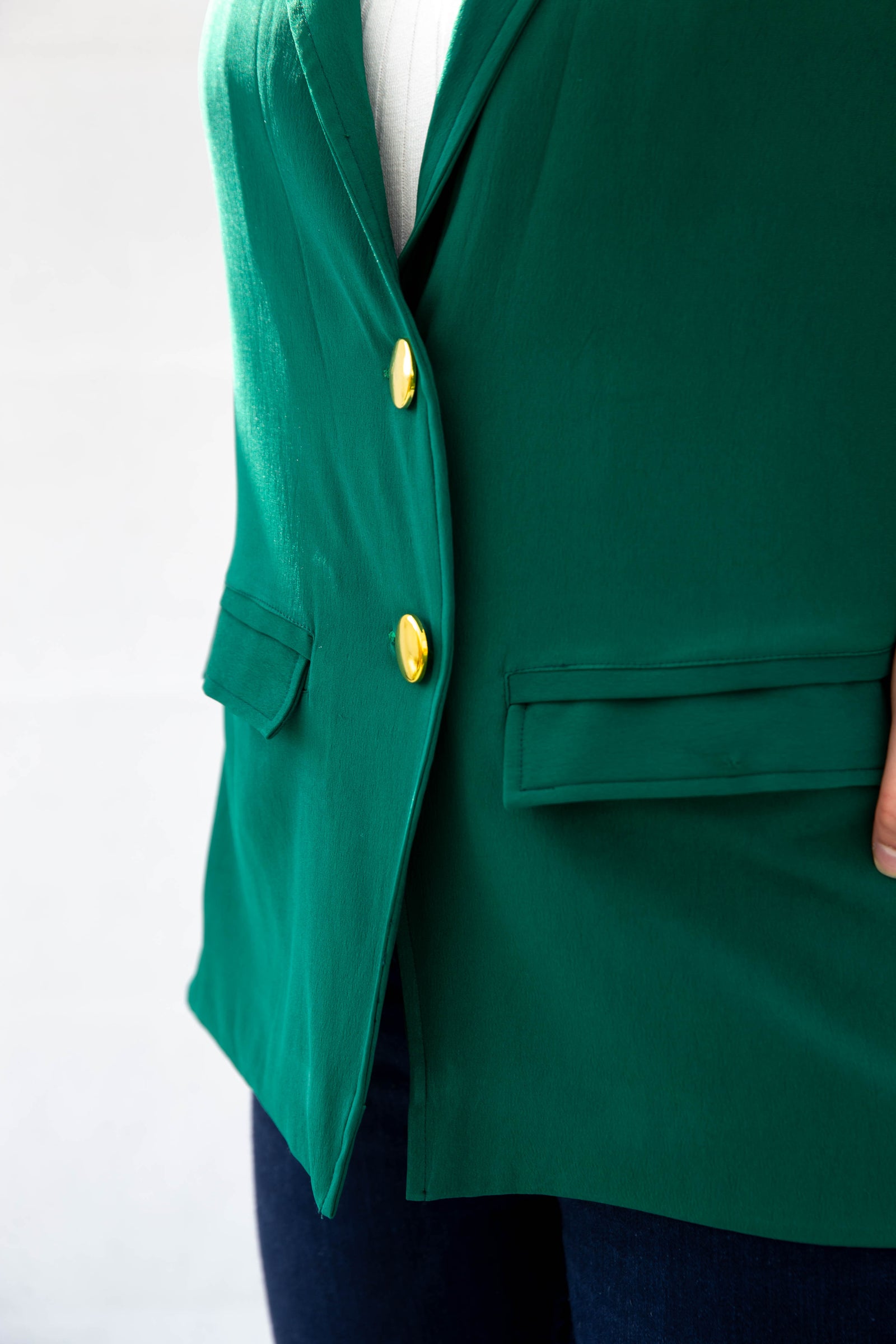 The green blazer  - green