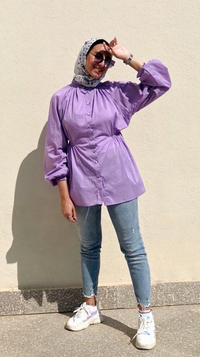 Daisy Wide Blouse - Lilac