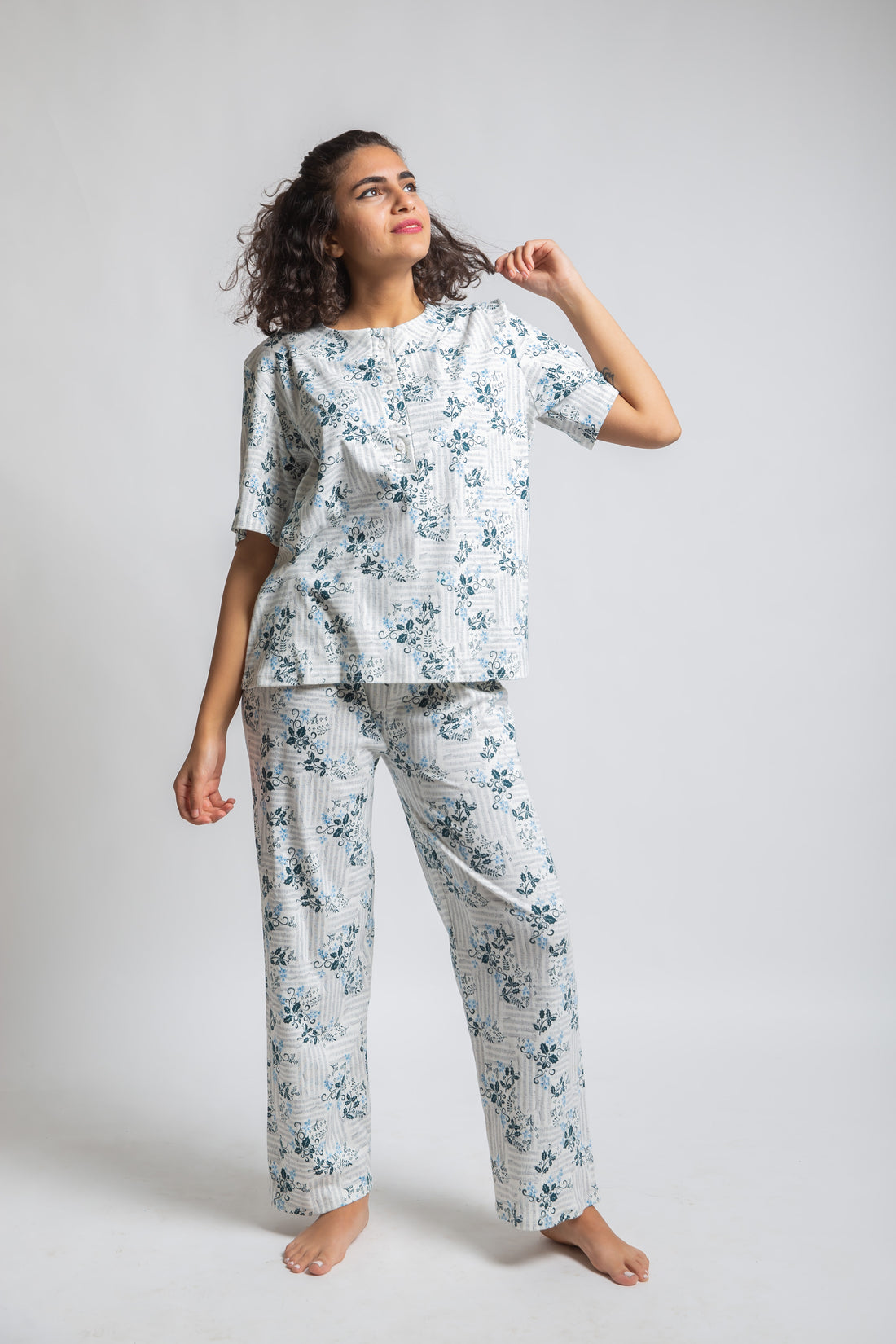 The Original Short Sleeve Pjs Set White