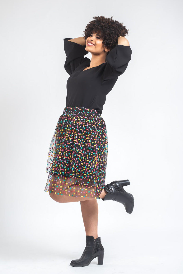 Cotton Candy Tulle Skirt - Black