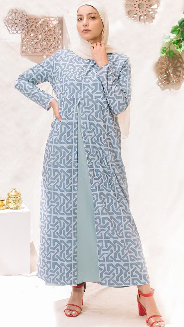 2 Piece Abaya- Teal