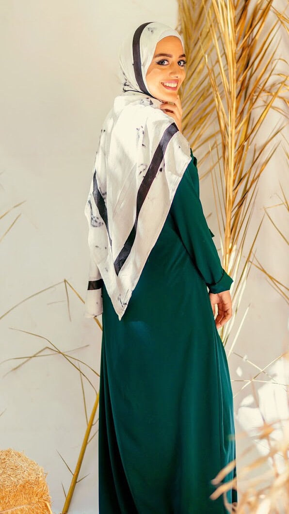 Green Emerald With Side Belt Dress