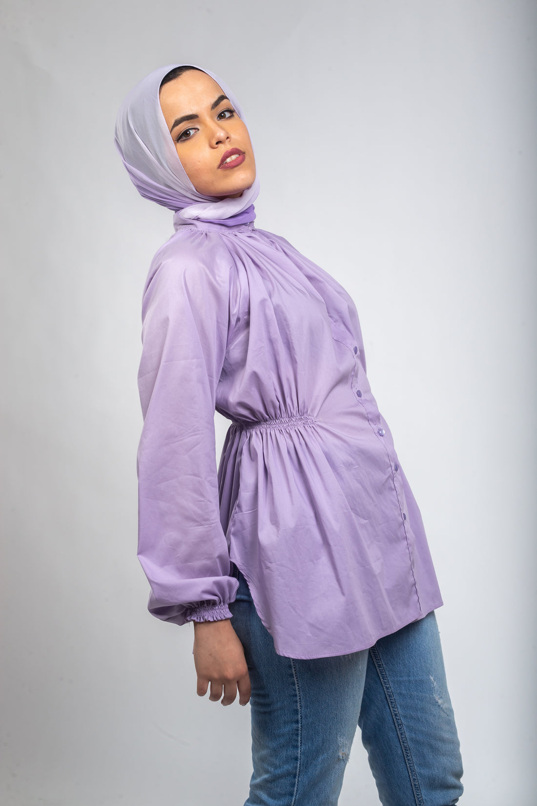 Daisy Wide Blouse - Lilac