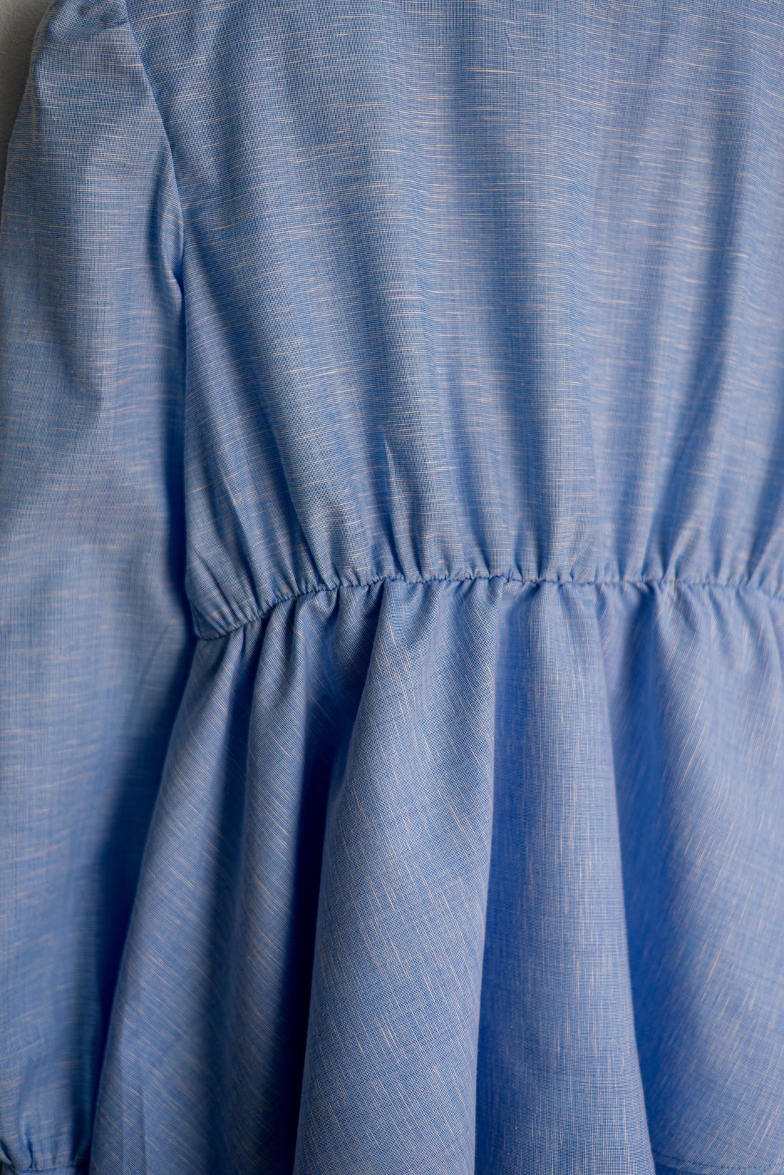 Double Layered Ruffle Blouse- Baby Blue
