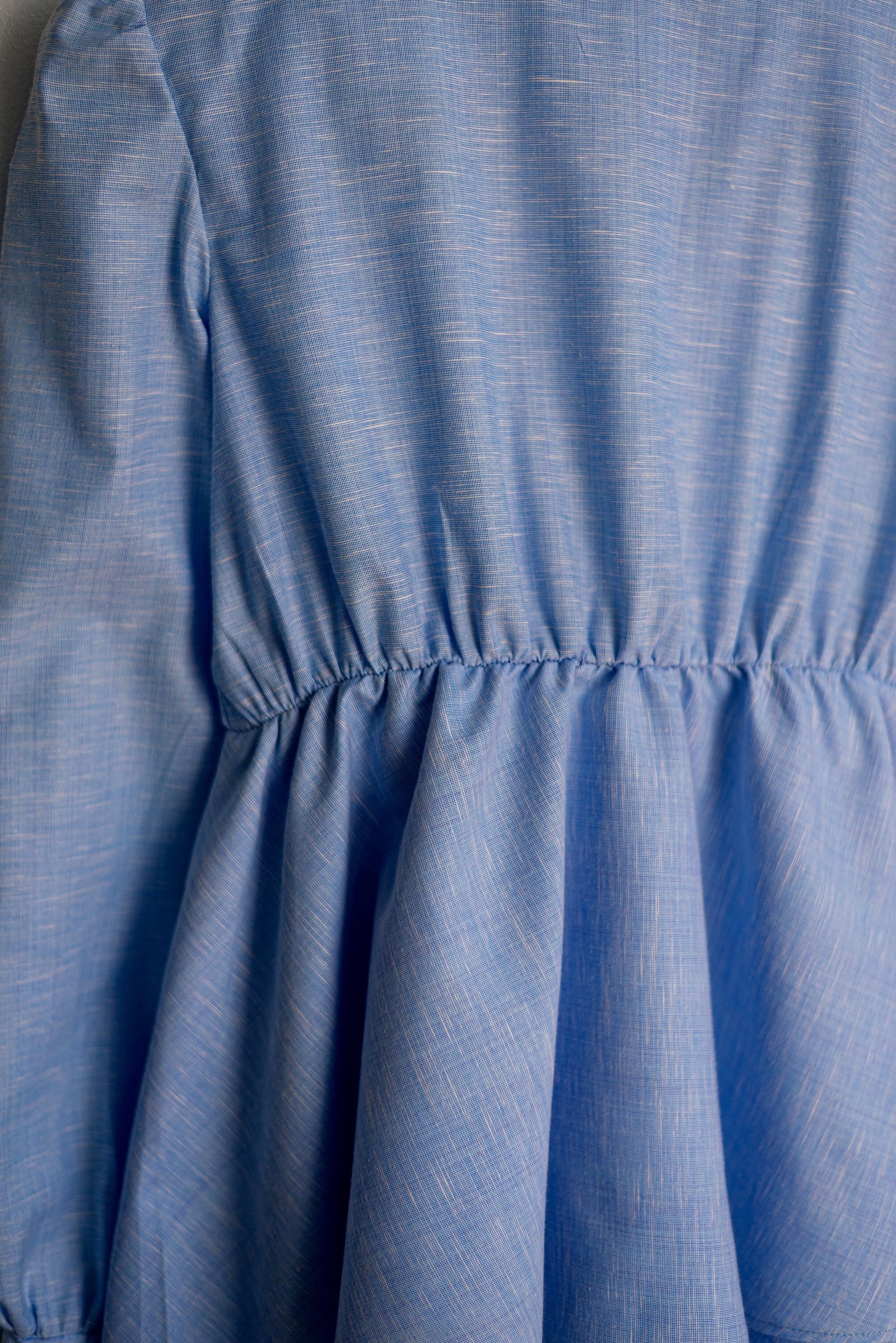 Double Layered Ruffle Blouse- Baby Blue