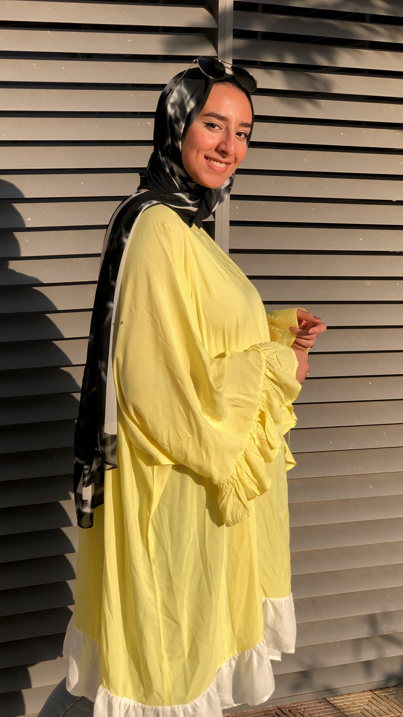 Oversized Wide Blouse - Lemon