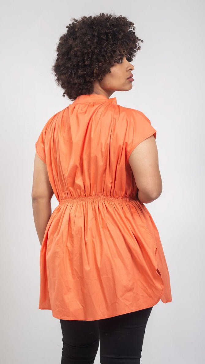 Daisy Wide Blouse - Orange