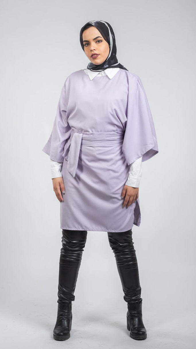Oversized Wide Blouse - Lavendar