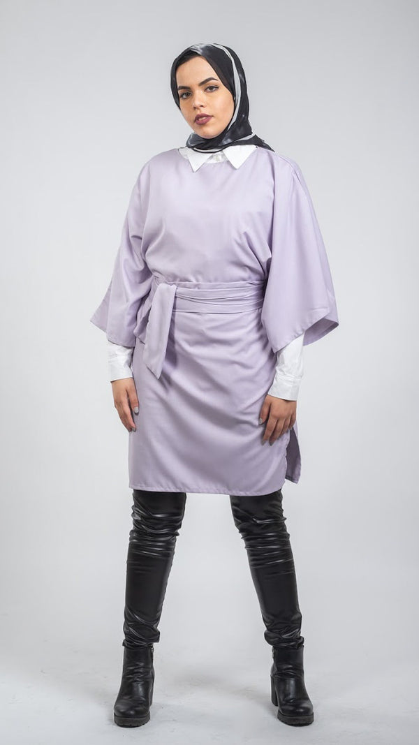 Oversized Wide Blouse - Lavendar