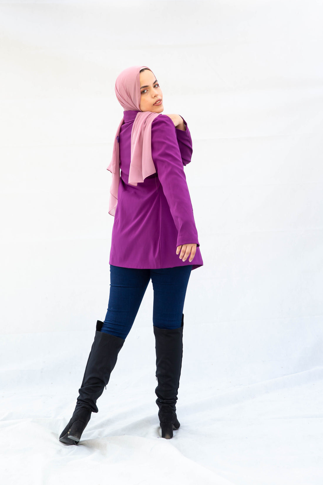 The purple blazer  - purple