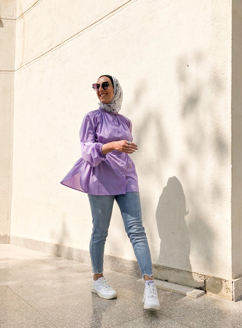Daisy Wide Blouse - Lilac