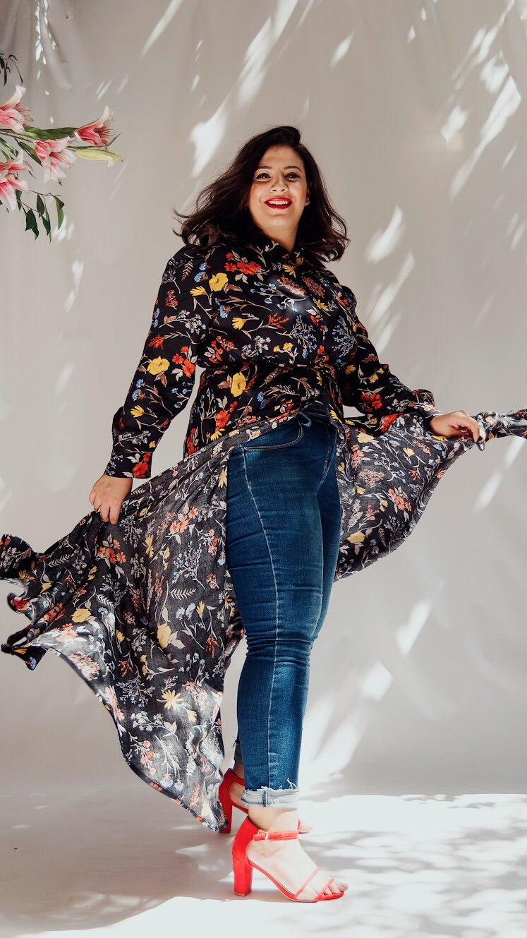 The Colorful Blossom Kimono Dress