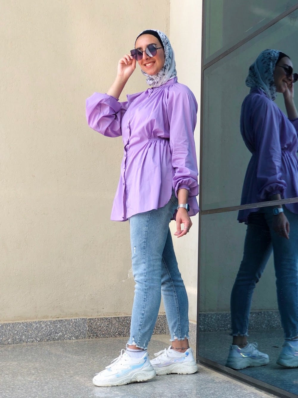 Daisy Wide Blouse - Lilac
