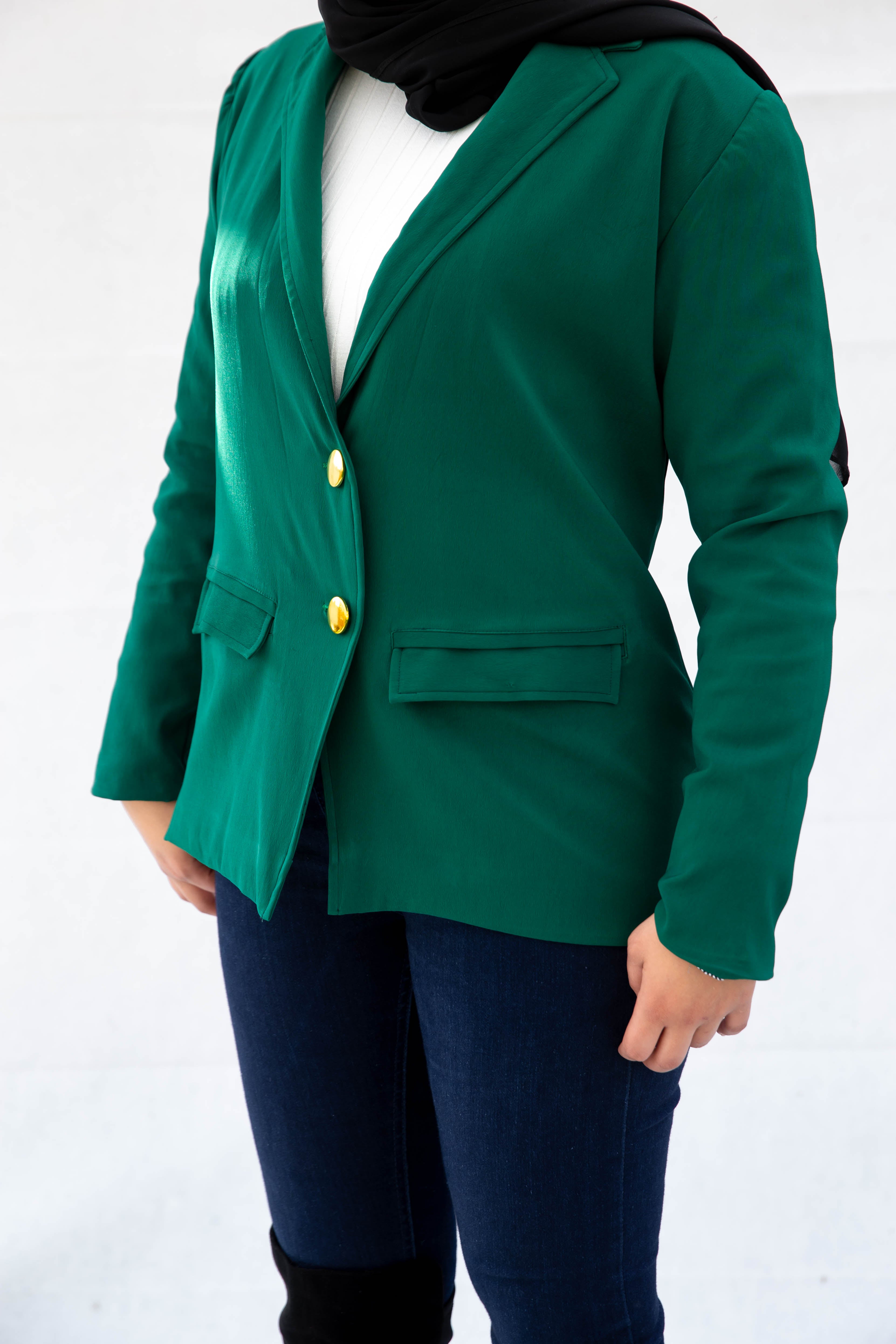 The green blazer  - green