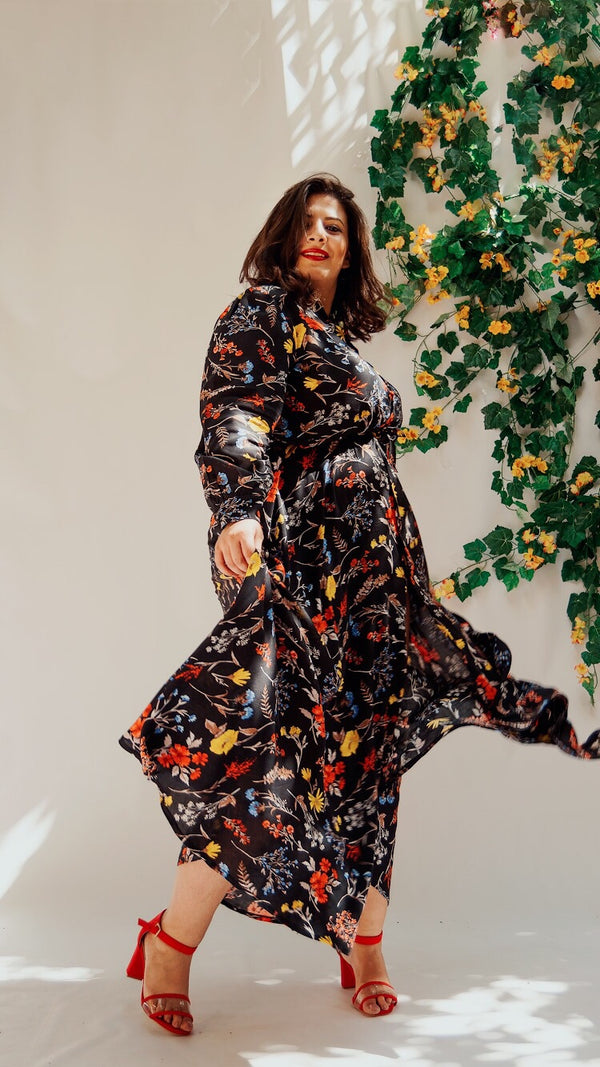 The Colorful Blossom Kimono Dress