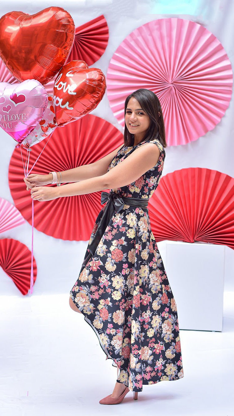 High-Low Floral Dress